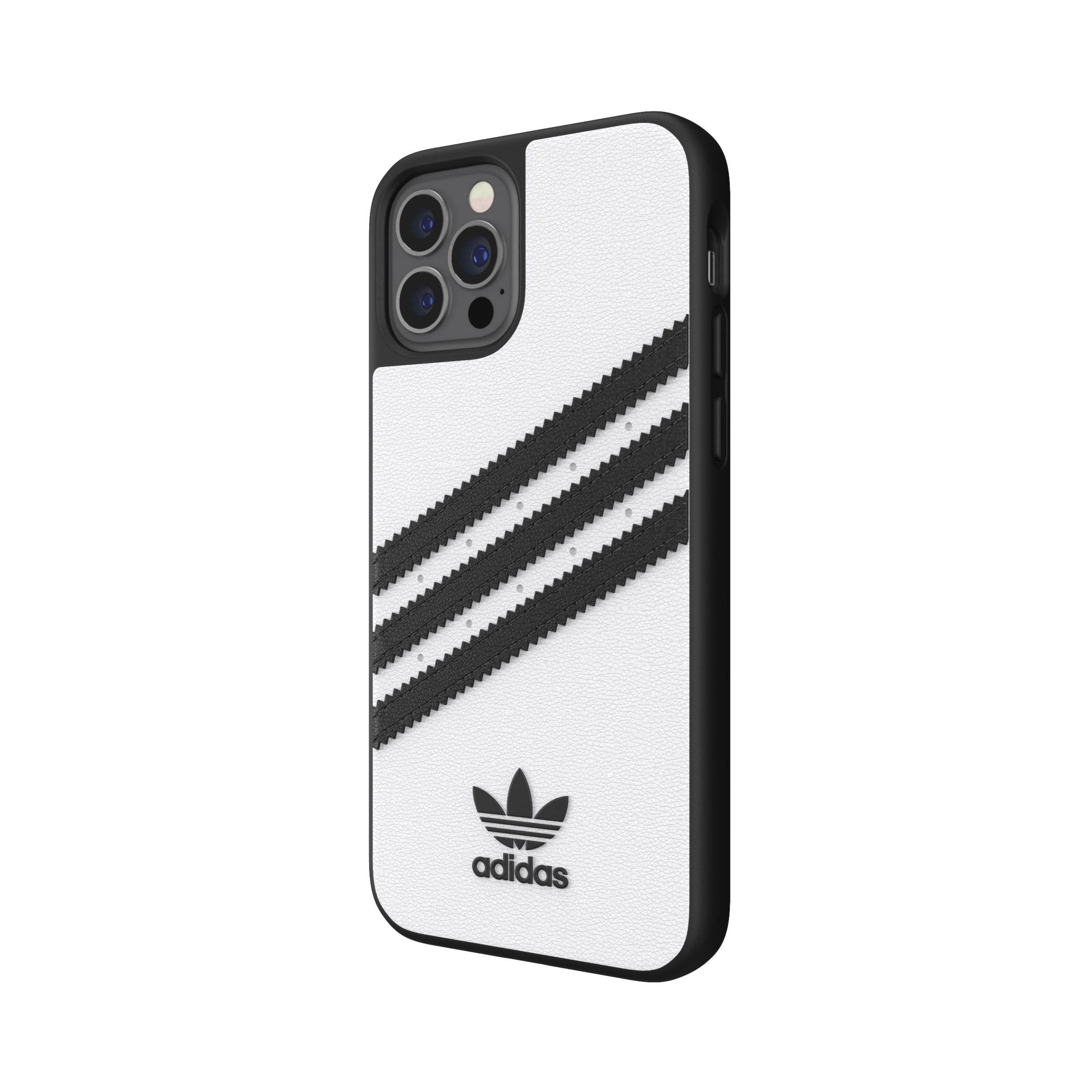 ADIDAS ORIGINALS Moulded Case, Backcover, Apple, iPhone 12, iPhone 12 Pro, Weiß/Schwarz