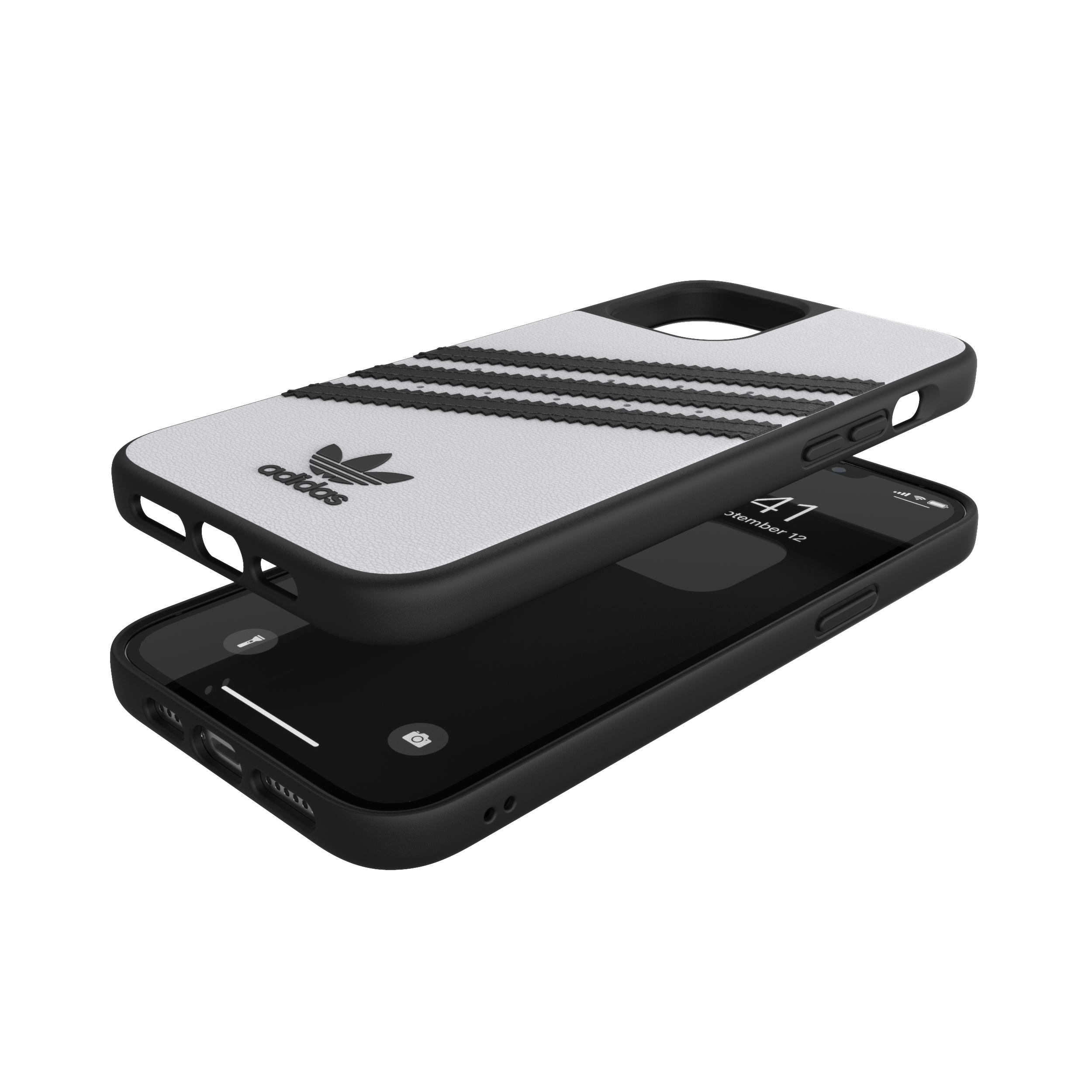 ADIDAS ORIGINALS Moulded Case, Backcover, Apple, iPhone 12 Pro Max, Weiß/Schwarz