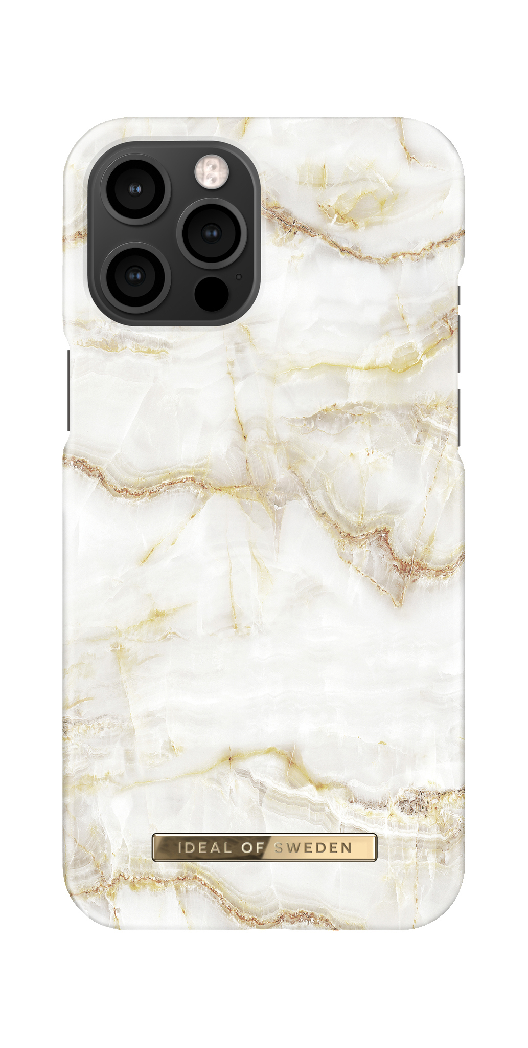 IDEAL OF SWEDEN Fashion Case, Golden Backcover, Marble Pro Pearl Apple, 12 Max, iPhone