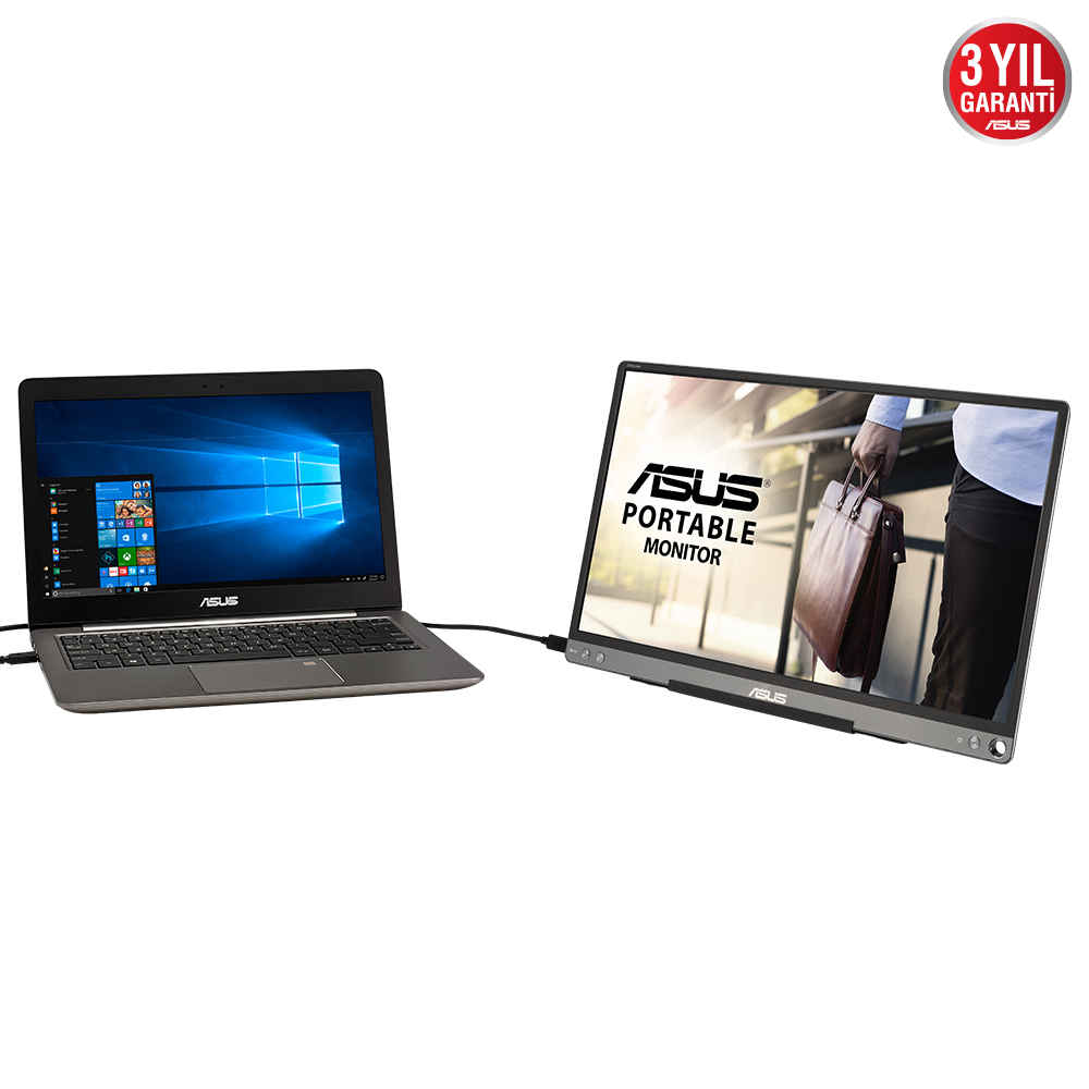 ASUS MB16ACE 15,6" IPS 1920X1080/ 75HZ/ 5MS/USBC ZenScreen Taşınabilir IPS Full HD USB Monitör Gri