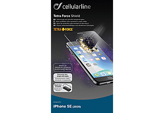 CELLULARLINE Tetra Force Shield - Verre de protection (Convient pour le modèle: Apple iPhone SE (2020))