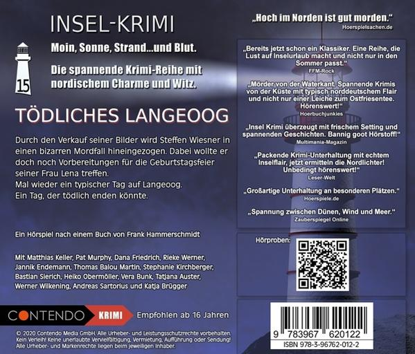 Buchcover: Leuchtturm, Text und Krimi-Serientitel. Enthält Autorennamen und eine Empfehlung.