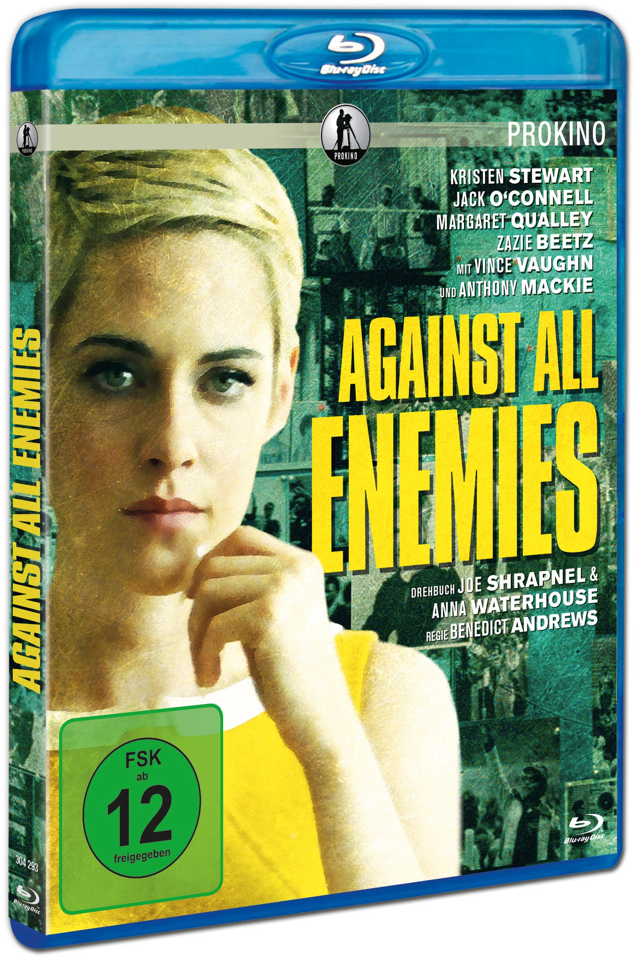Blu-ray-Boxart für den Film 'Against All Enemies' mit einer blonden Frau.
