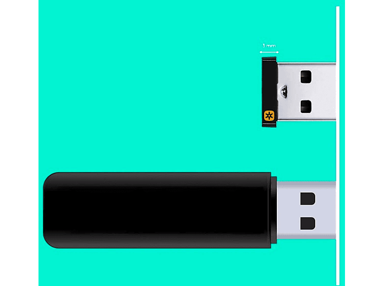 LOGITECH Unifying Receiver, USB-Empfänger für den Einsatz mit einer Unifying-Maus oder -Tastatur; Funk-Empfänger — Foto 2 von 5