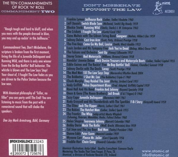 Ein CD-Cover mit Text über Rock'n'Roll. Text und Bilder.