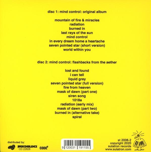 Die Rückseite einer CD-Hülle mit Songtiteln und Urheberrechtsinformationen, auf weißem Untergrund.