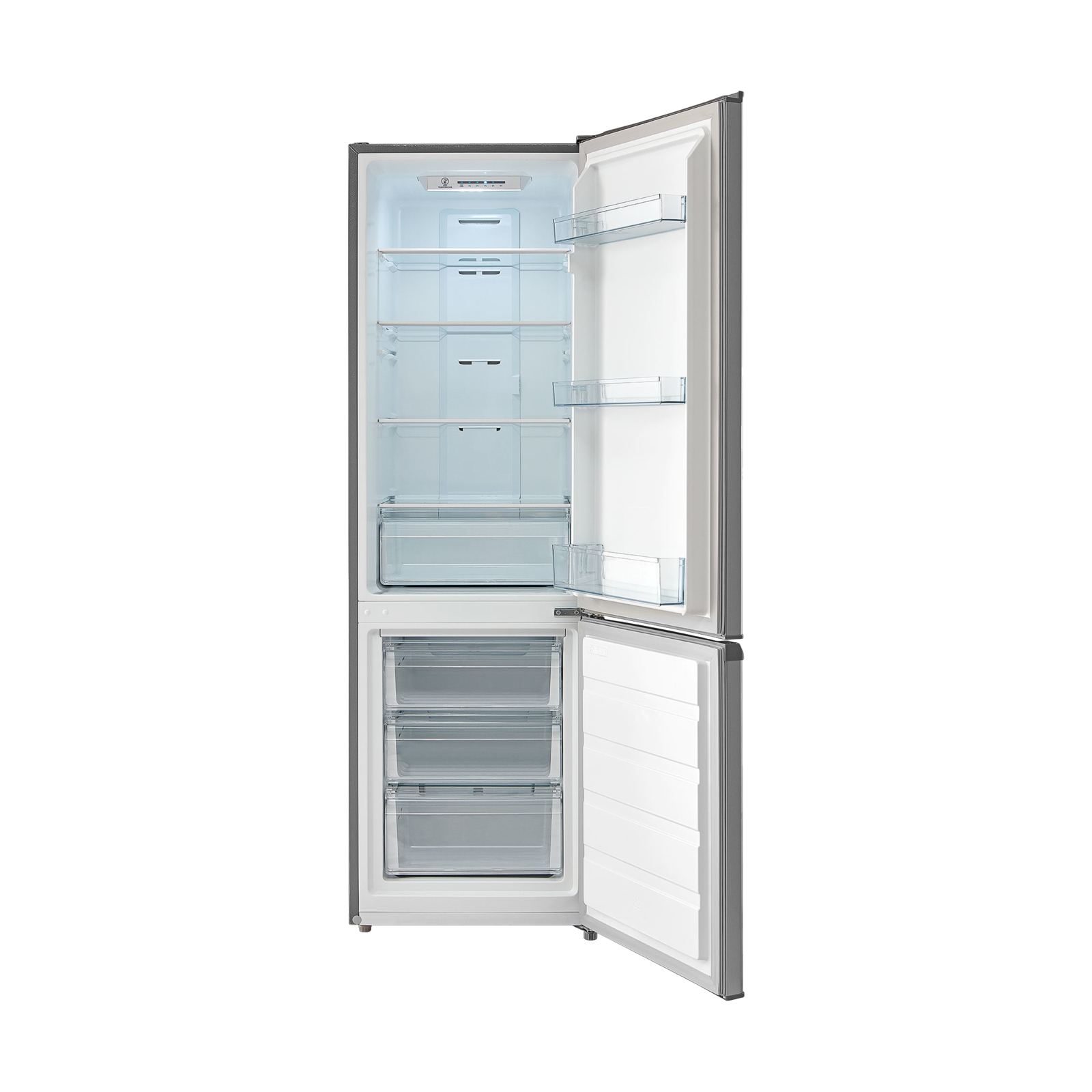 MIDEA MDRB380FGE02  Kühlgefrierkombination (E, 270 l, 1800 mm hoch, Silber)