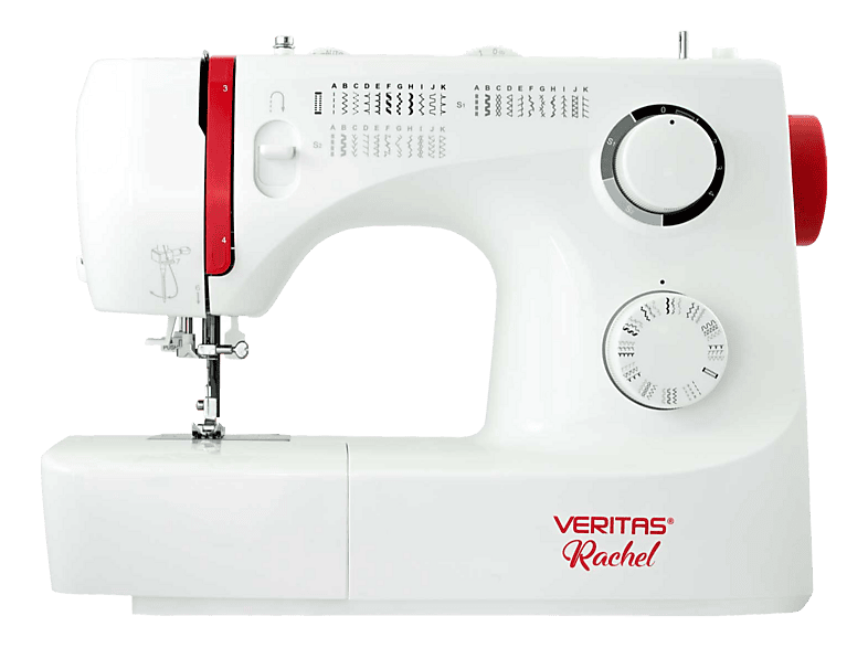 VERITAS Rachel | Machine à coudre (Blanc/Rouge) | MediaMarkt
