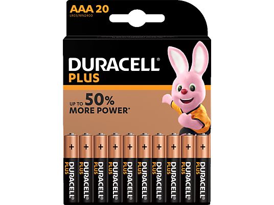 DURACELL Plus Power MN2400/AAA - Batterie (Schwarz/Kupfer)