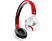 MUSIC SOUND BTMUSICSOUNDFAN204 - Casque Bluetooth (On-ear, Blanc/Rouge)
