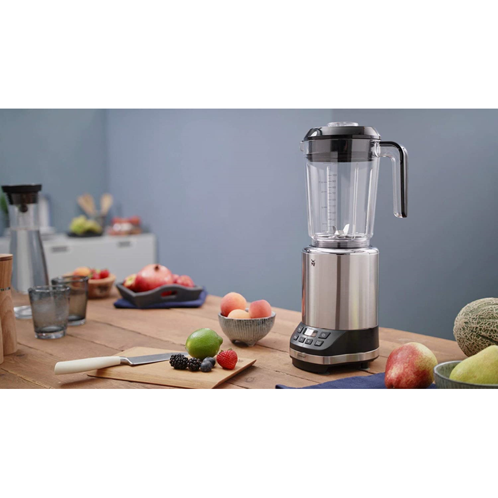 Batidora de vaso - WMF Kult Pro, Multifuncional, 1200 W, 6 velocidades, 3 programas, 7 piezas incluidas, Inox
