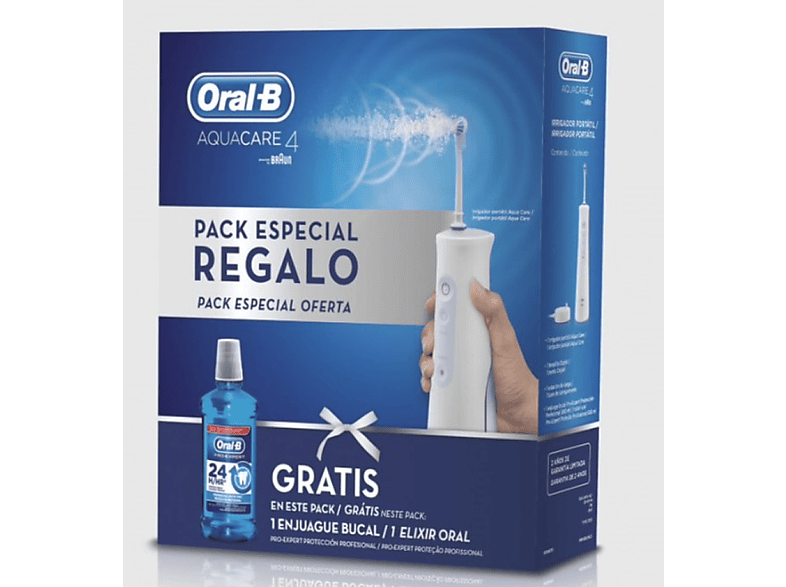 Braun Aquacarecolutor Cepillo dental irrigador oralb colutorio enjuague bucal especial 4 gratis con tecnología oxyjet pack regalo