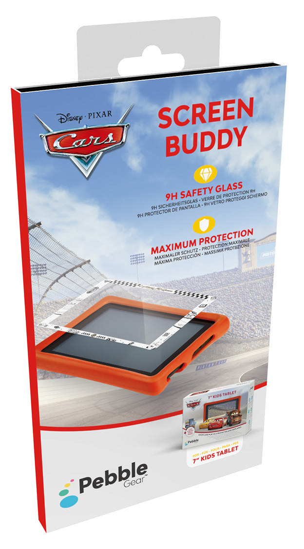 PEBBLE GEAR Cars Screen Buddy / Display Schutz Zubehör für Kinder-Tablet, Mehrfarbig