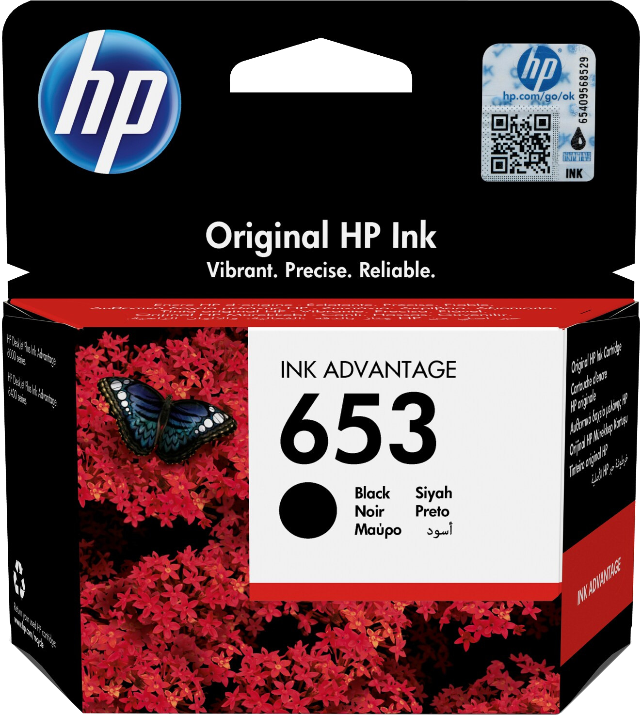 HP 653 Tintapatron, fekete, 360 oldal (3YM75AE)