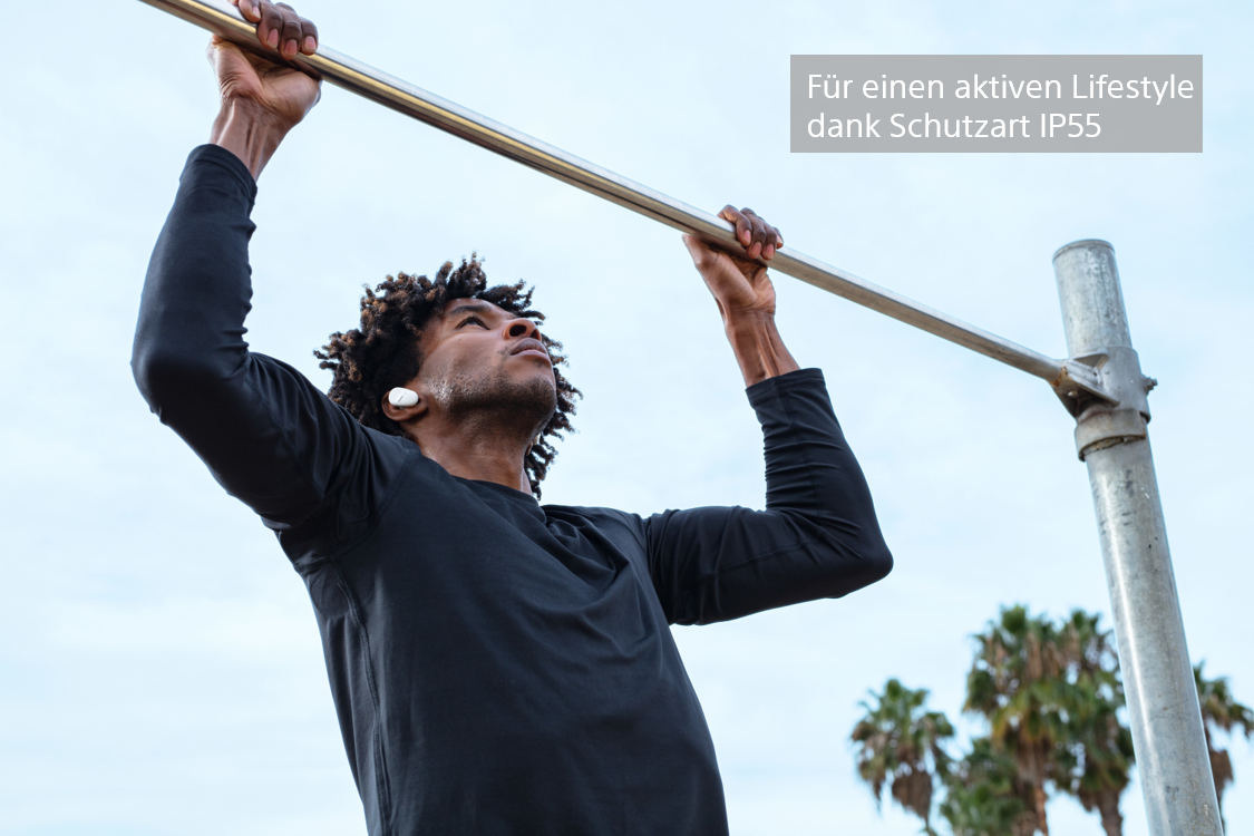 SONY WF-SP800N, Earbuds, Ladeetui, In-ear Kopfhörer Bluetooth Weiß