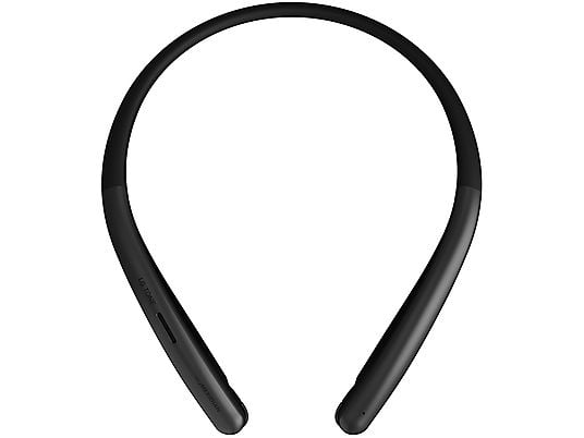 Auriculares deportivos - LG HBS-SL6SB, Bluetooth, Sonido Meridian, Cancelación de ruido, Micrófono, Negro