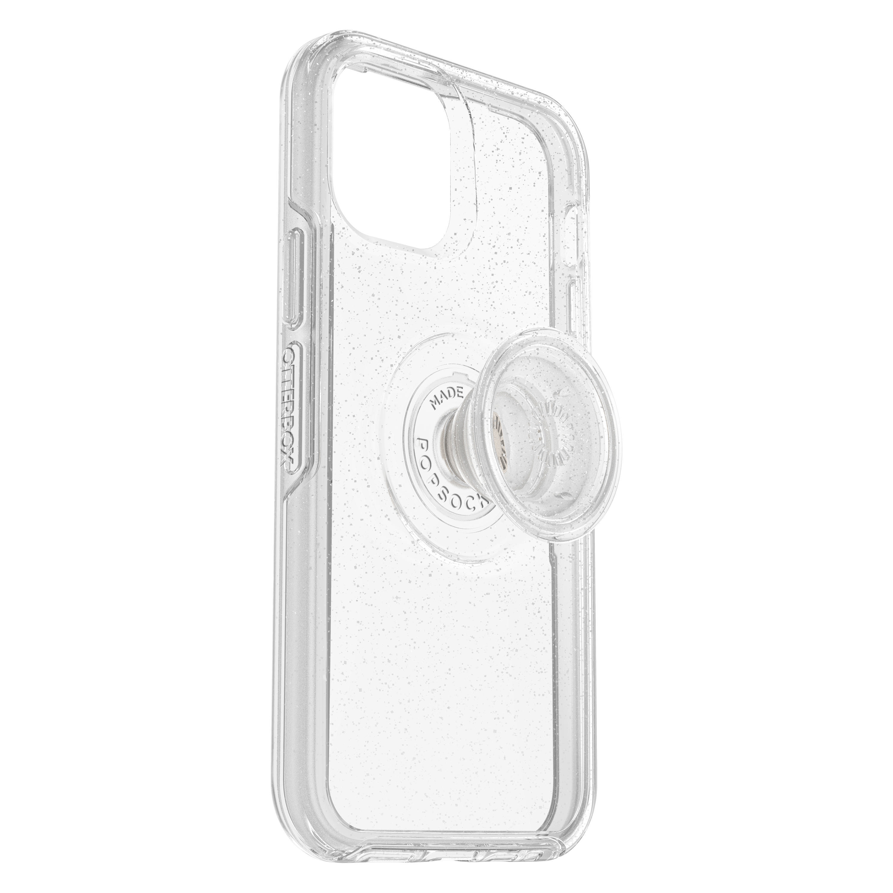 OTTERBOX Otter + Pop Symmetry Series Clear, Backcover, Apple, iPhone 12, iPhone 12 Pro, Transparent/Glitzer