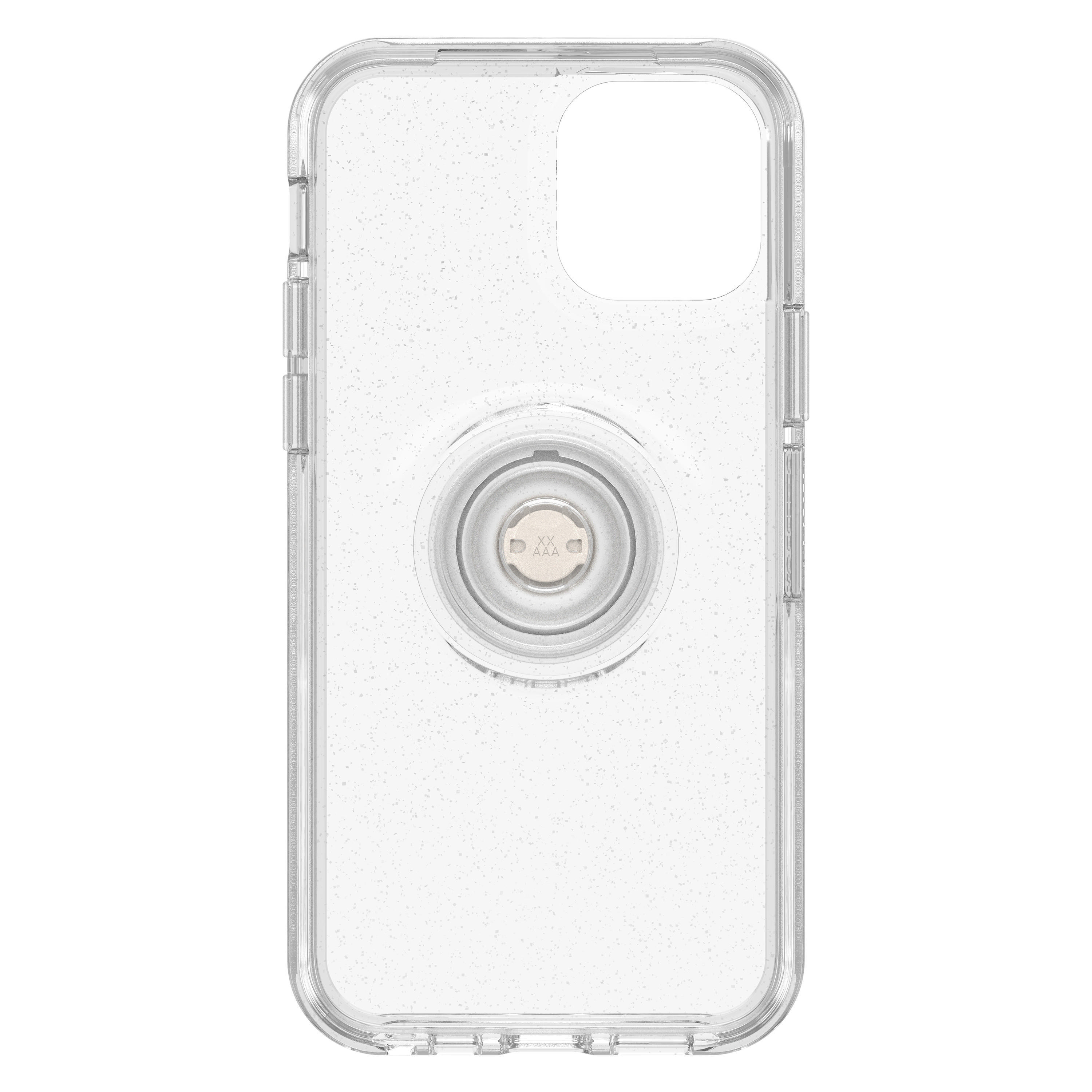 OTTERBOX Otter + Pop Symmetry Series Clear, Backcover, Apple, iPhone 12, iPhone 12 Pro, Transparent/Glitzer