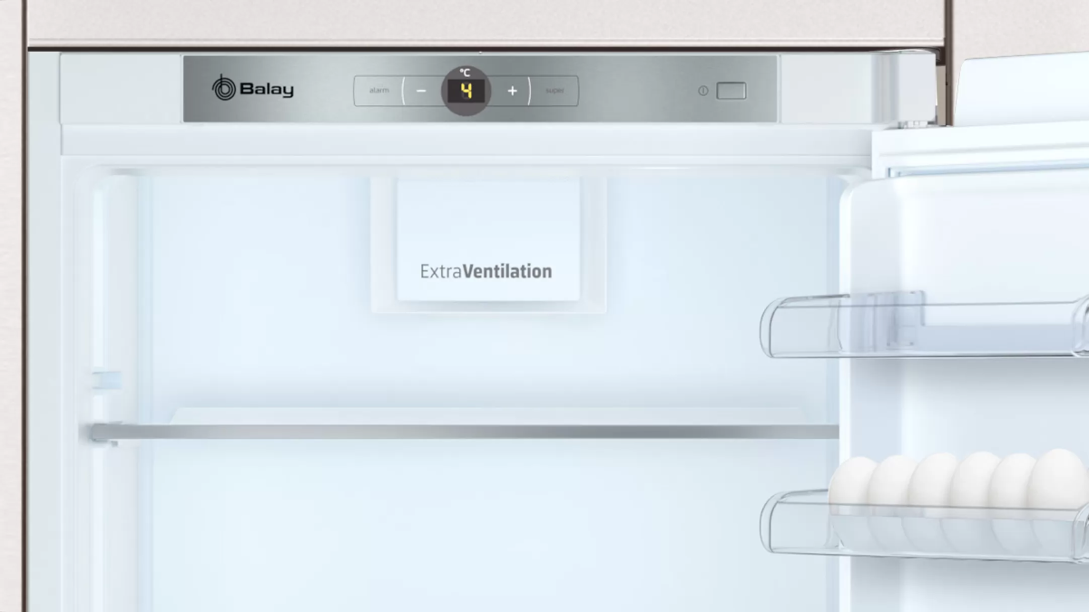 Frigorífico combi - Balay 3KIF713F, 177,2 cm, Encastrable, 39 dB, No Frost, 254 l, Blanco