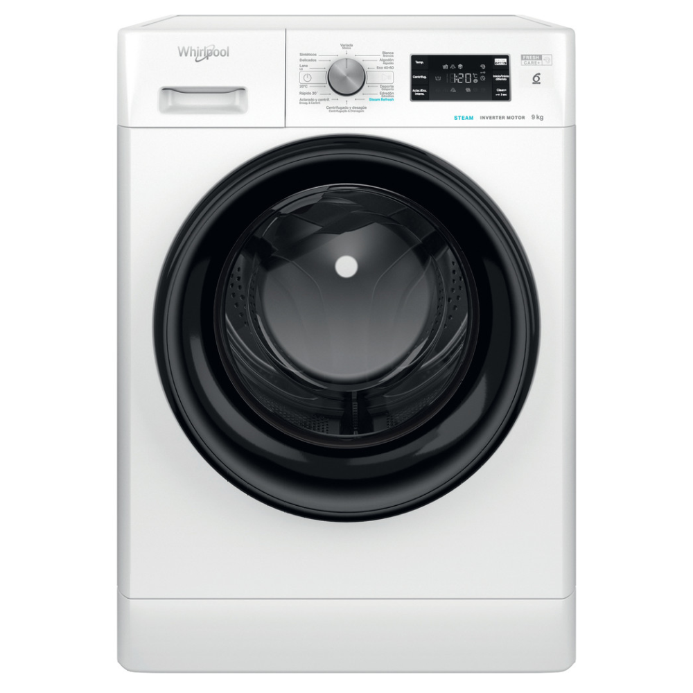 Lavadora carga frontal - Whirlpool FFB 9448 BV SP, 9 kg, 1400 rpm, 14 programas, Blanco