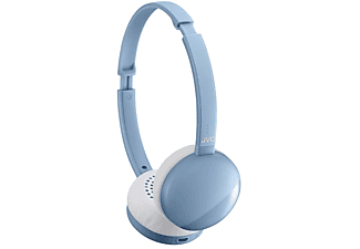 Auriculares inalámbricos - JVC HA-S22W-A-U, De diadema,  Bluetooth 5.0, Hasta 17 horas, Micrófono, Azul