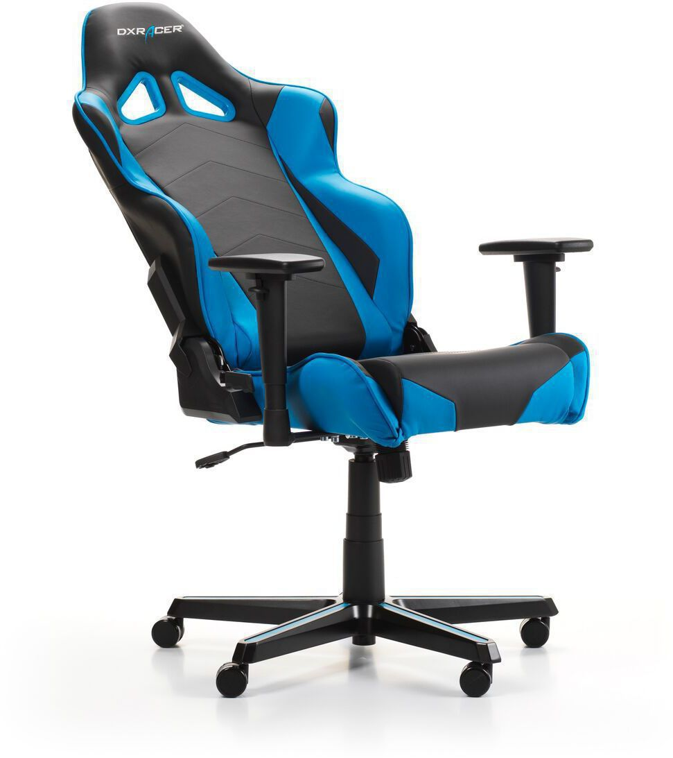 DXRACER Racing R0 Gaming Chair, Black/Blue Gaming Stuhl, Schwarz/Blau