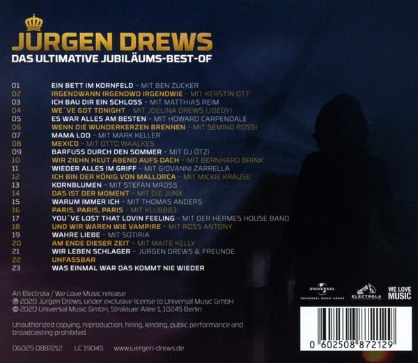 Ein CD-Cover mit Text und Songtiteln. Das Cover hat einen schwarzen Hintergrund.