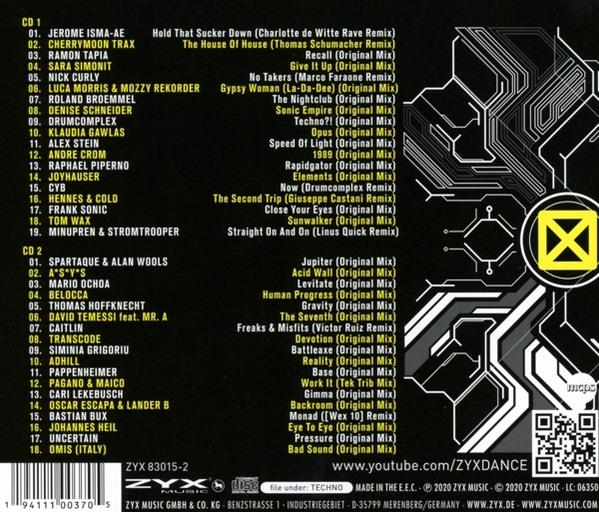CD-Cover mit Titellisten und Künstlernamen, mit einem schwarz-weißen Design.