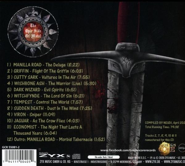 CD-Hülle mit Schwertbild, Songtiteln und Bandnamen.