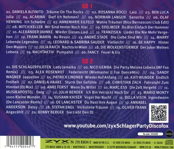 CD-Cover mit Titelliste und Künstlernamen in deutscher Sprache.