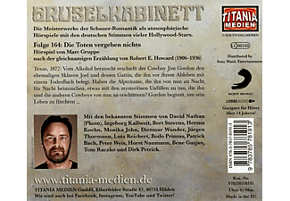 Gruselkabinett - 164/Die Toten vergeben nichts  - (CD)