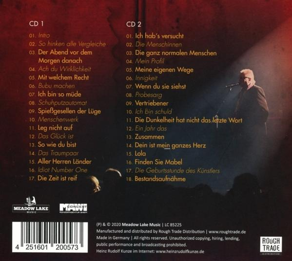 CD-Cover mit Titelliste und Künstler in deutscher Sprache.