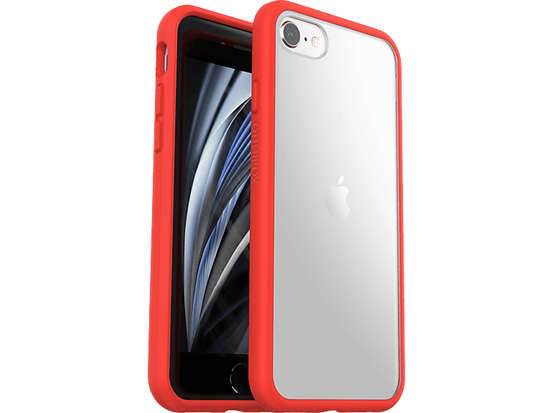 OTTERBOX React, Backcover, Apple, iPhone iPhone iPhone 8, (2nd SE 7, gen), Transparent/Rot