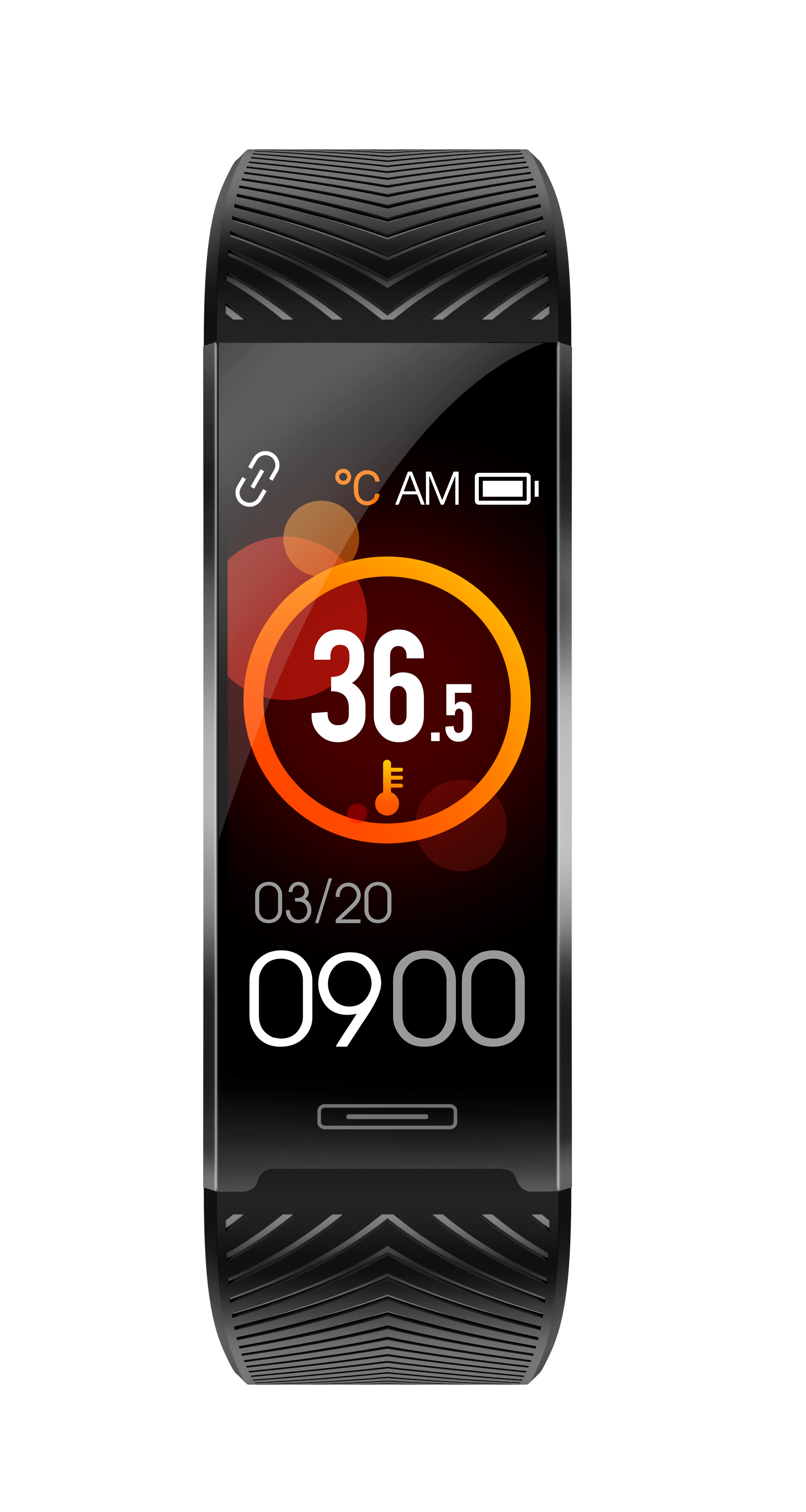 ONESTYLE SB-BT-C4 Smartband C4, Fitness Tracker, 180 - 235 mm, Schwarz