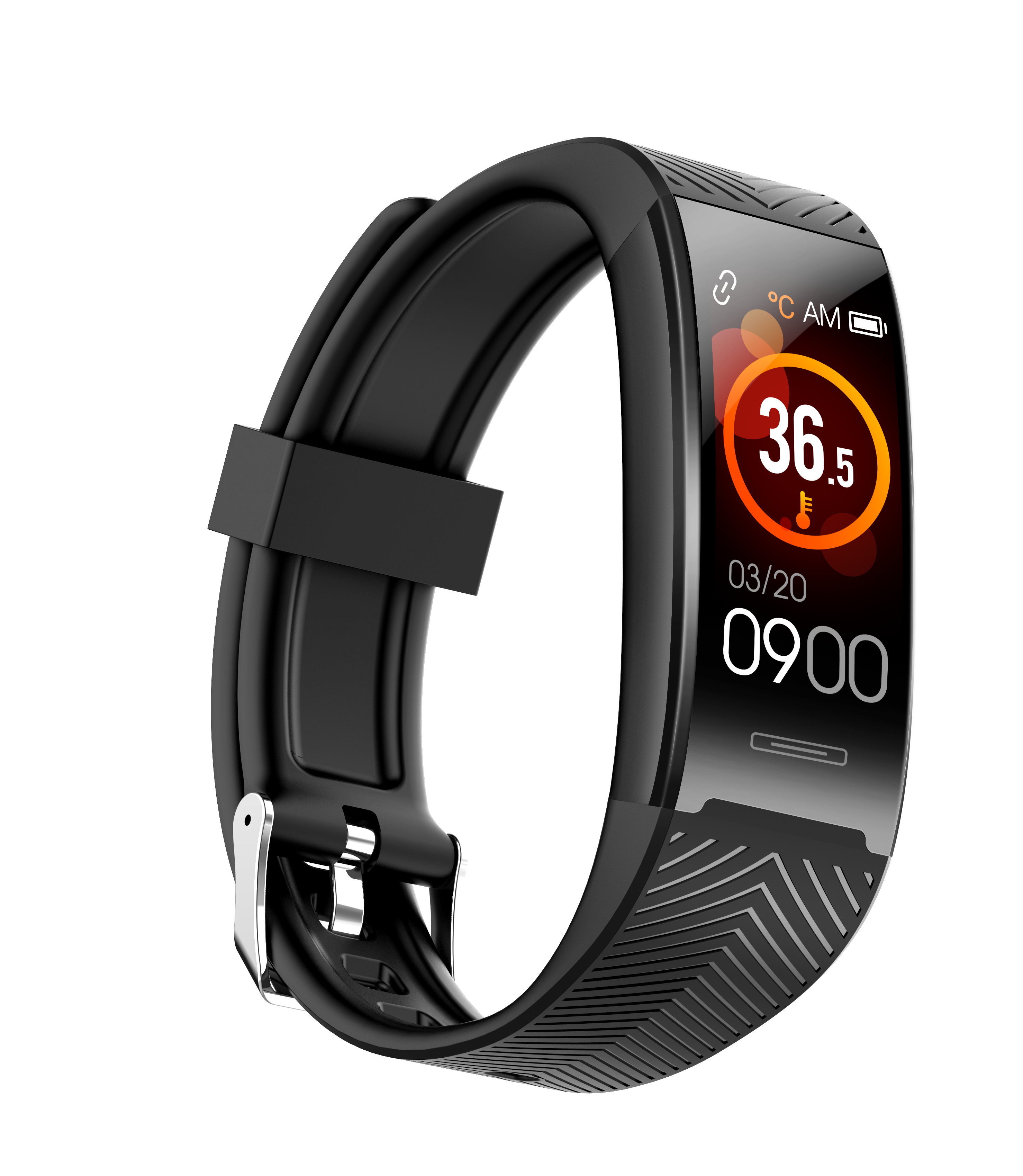 ONESTYLE SB-BT-C4 Smartband C4, Fitness Tracker, 180 - 235 mm, Schwarz