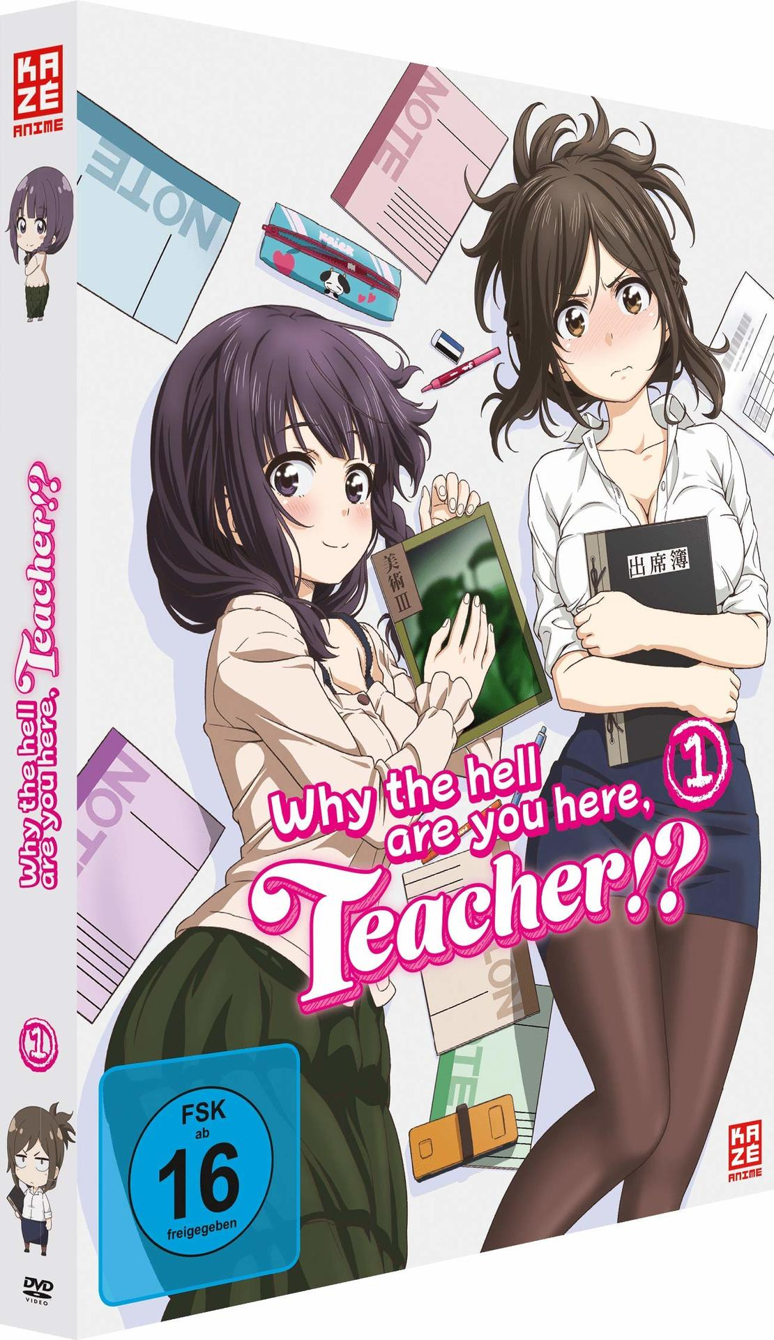 Anime-DVD-Cover von Why the Hell are you here, Teacher?! mit Manga-Charakteren.