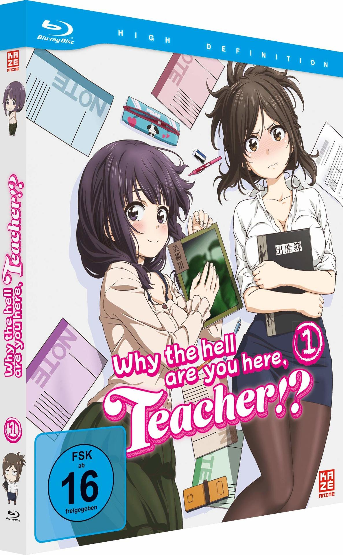 Anime-DVD-Hülle: Zwei Anime-Mädchen mit Büchern auf dem Cover, Titeltext und Bewertungsinformationen.