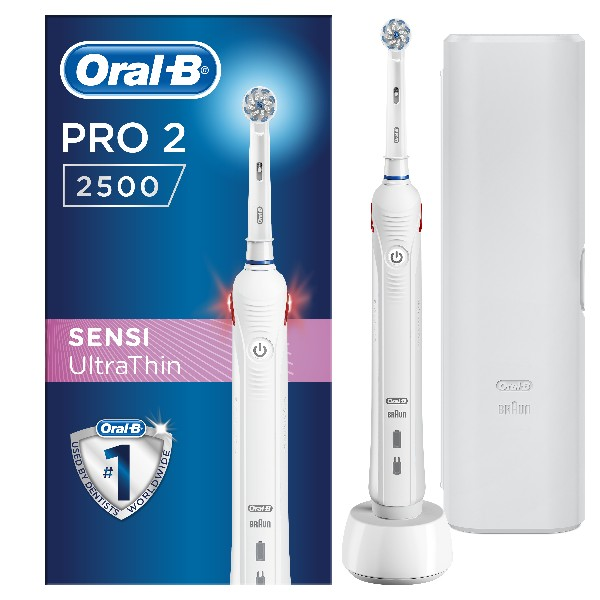 Cepillo eléctrico - Oral-B Pro2500 Cross action, Blanco
