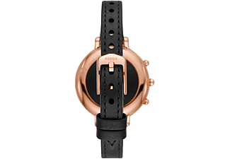 FOSSIL Monroe Smartwatch Edelstahl Echtleder, 175 mm, Rosegold/Schwarz