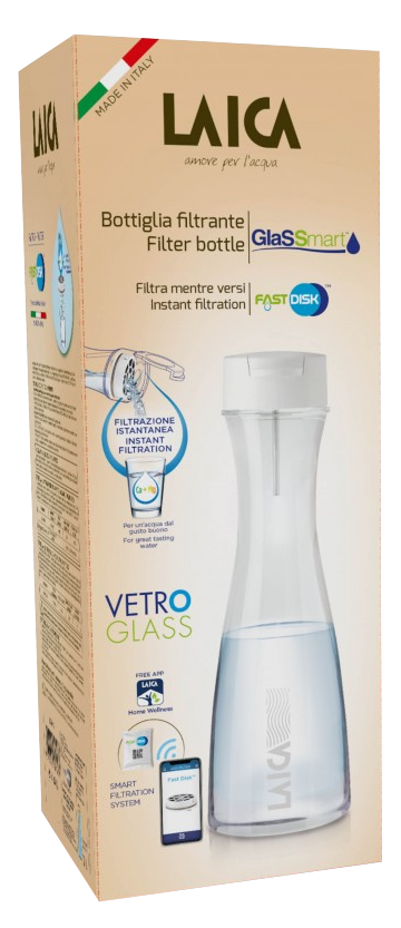 LAICA B31AA02 GlasSmart 1,1 literes üveg vízszűrő palack