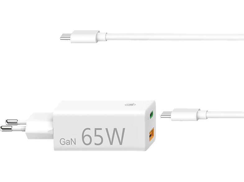 HAMA GaN PD USB-C Netzteil Universal, 5 - 20 Volt 65 Watt, Weiß | Notebook-Netzteile