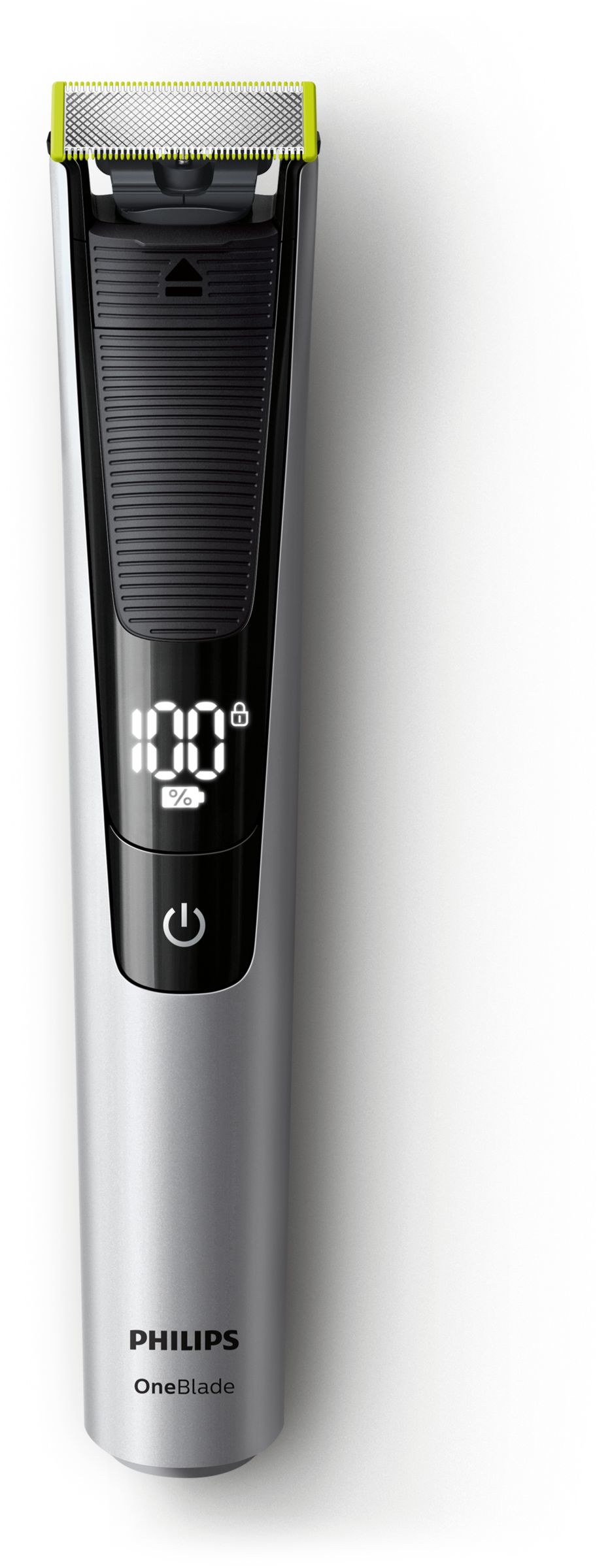 PHILIPS OneBlade Pro QP6520/60 Trimmen, Stylen, Rasieren (14 Stufen) + Ersatzklinge, silber Barttrimmer QP6520 mit Ersatzklinge