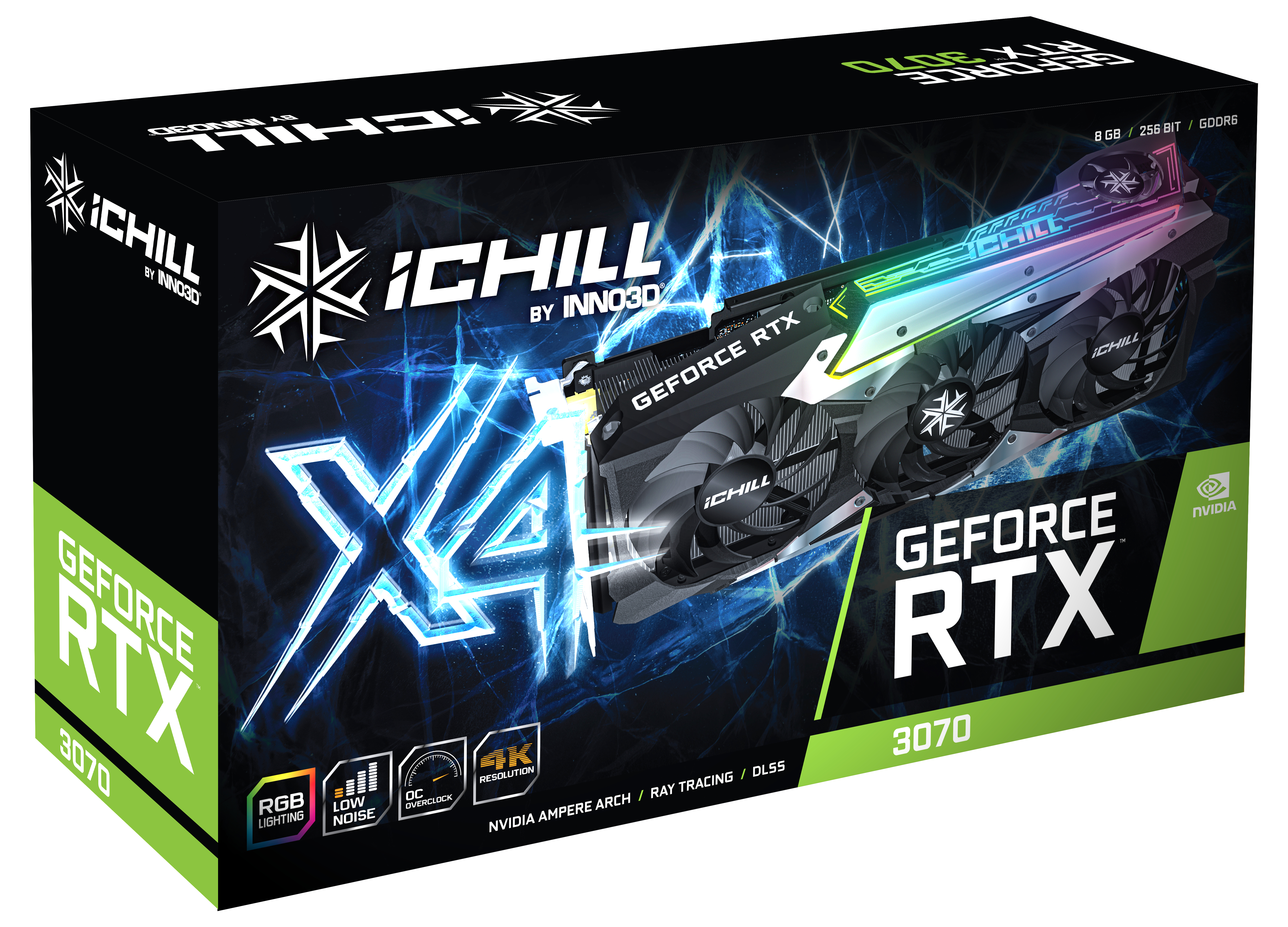 INNO3D GeForce RTX™ 3070 iCHILL X4 8GB (C30704-08D6X-1710VA35) (NVIDIA, Grafikkarte)