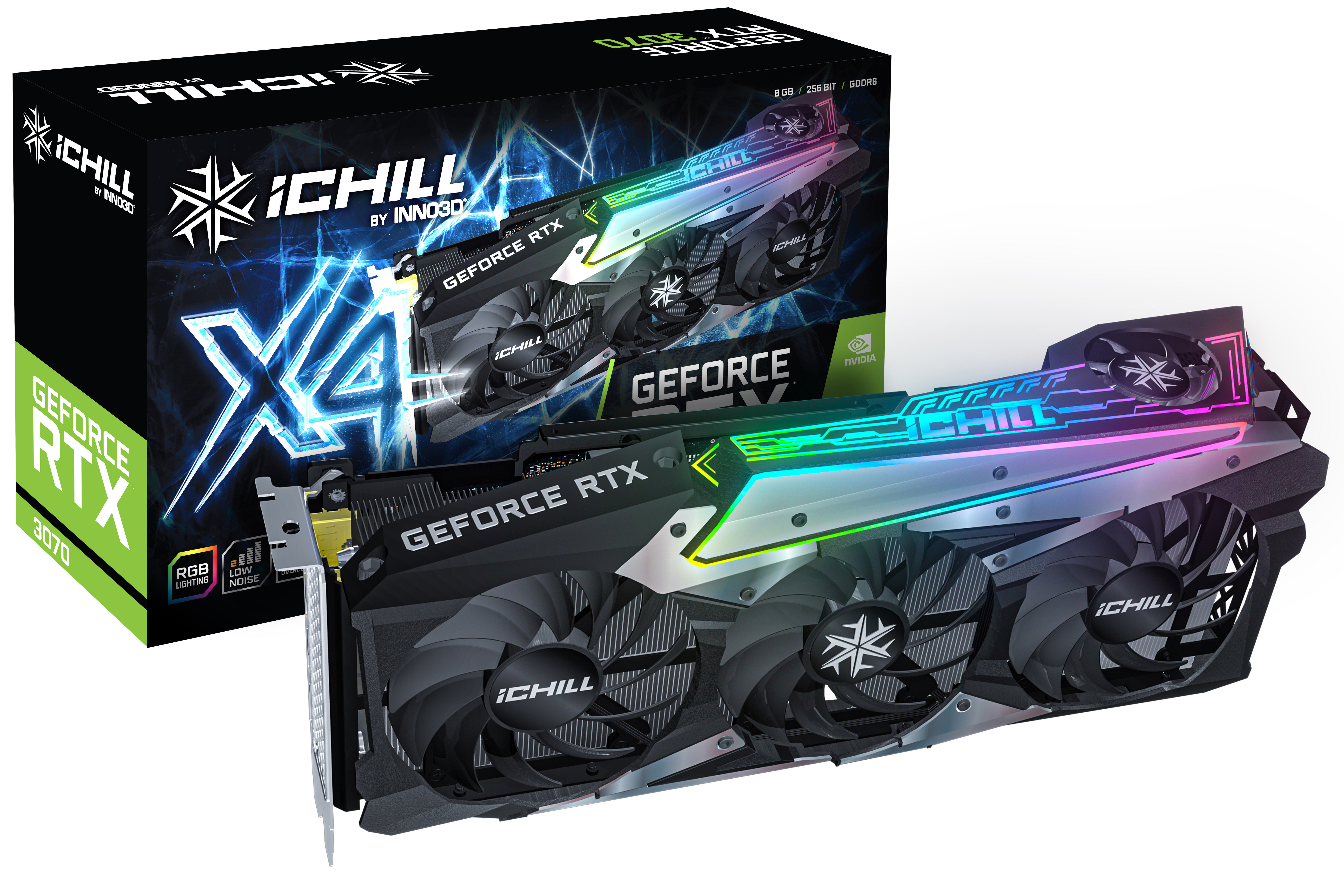 INNO3D GeForce RTX™ 3070 iCHILL X4 8GB (C30704-08D6X-1710VA35) (NVIDIA, Grafikkarte)