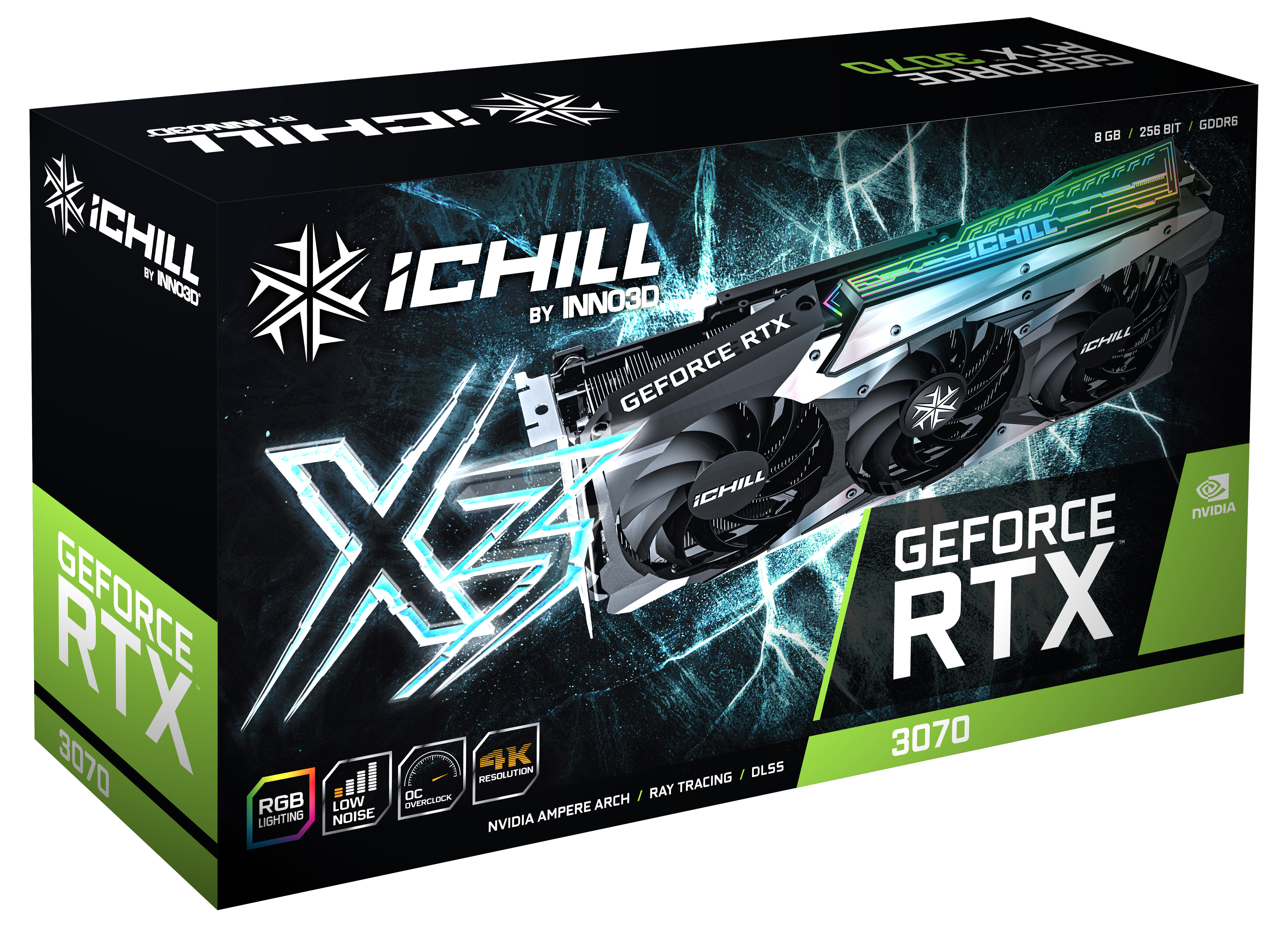 INNO3D GeForce RTX™ 3070 iCHILL X3 8GB (C30703-08D6X-1710VA38) (NVIDIA, Grafikkarte)