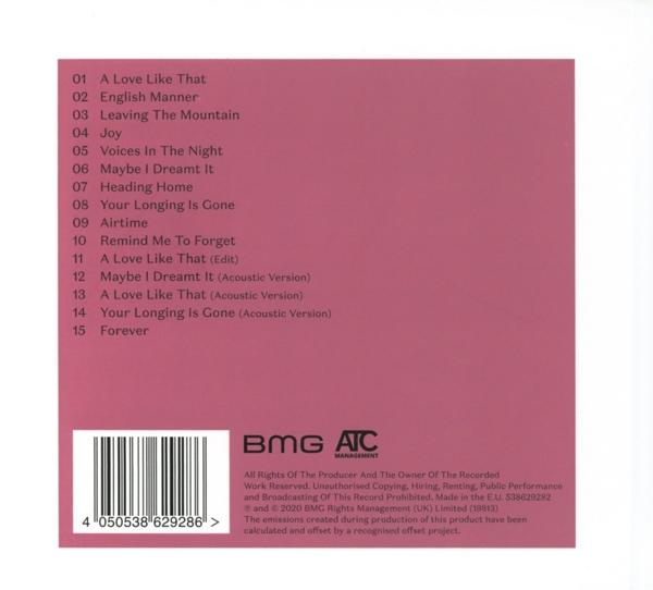 Dos de CD rose avec liste des titres, code-barres et logo BMG ATC Management.