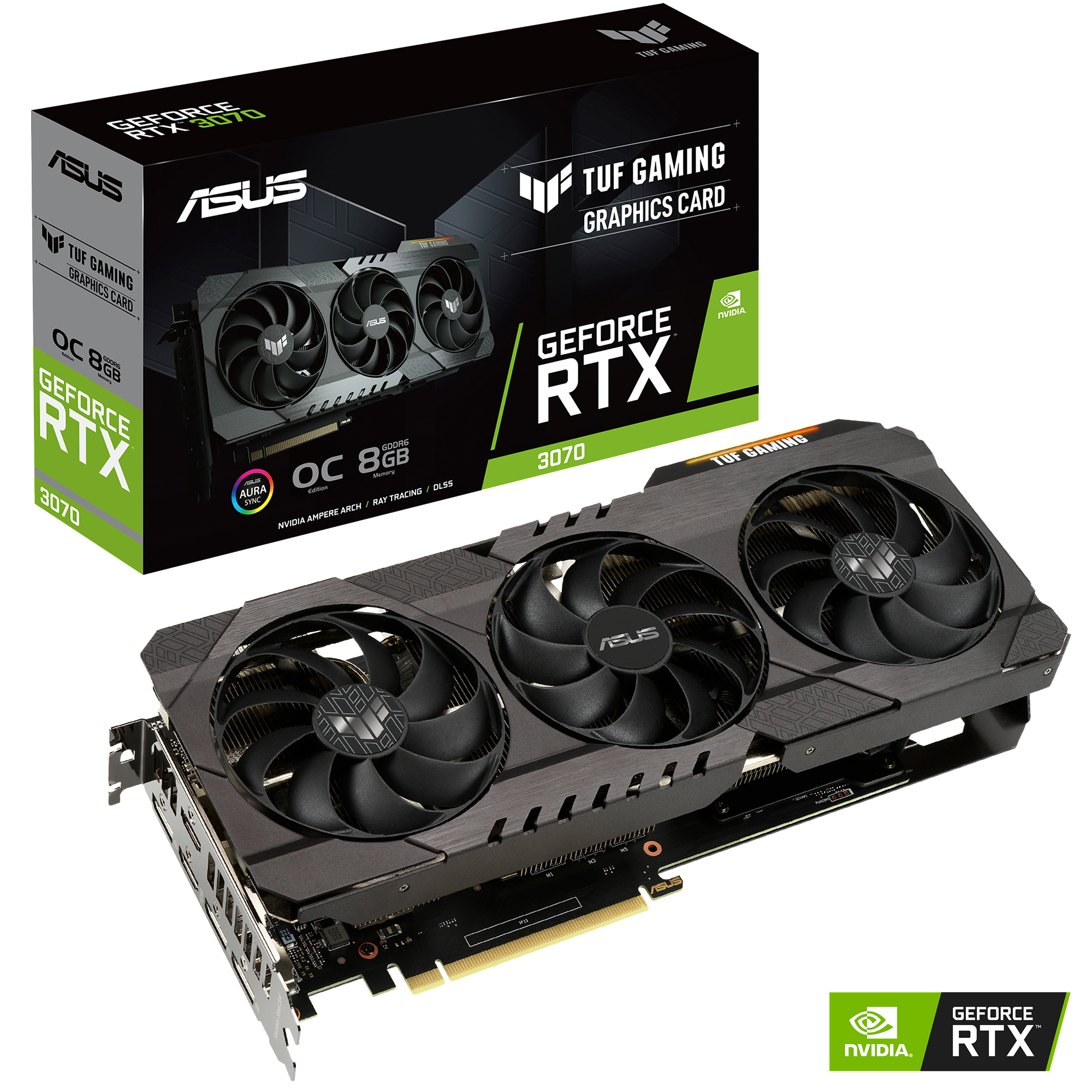ASUS GeForce RTX™ 3070 TUF Gaming OC 8GB (90YV0FQ6-M0NA00) (NVIDIA, Grafikkarte)