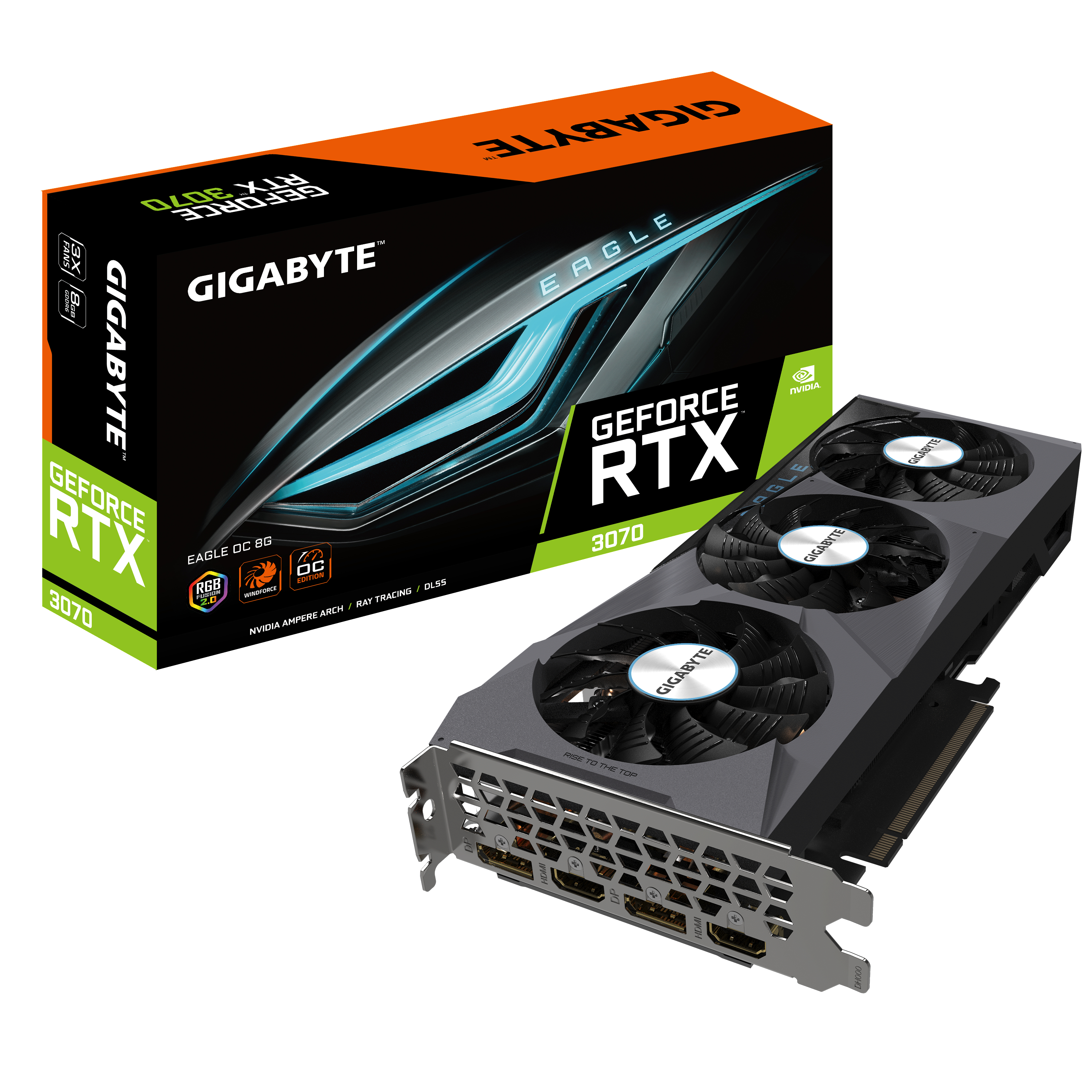 GIGABYTE GeForce RTX™ 3070 Eagle OC 8GB (GV-N3070-8GD) (NVIDIA, Grafikkarte)