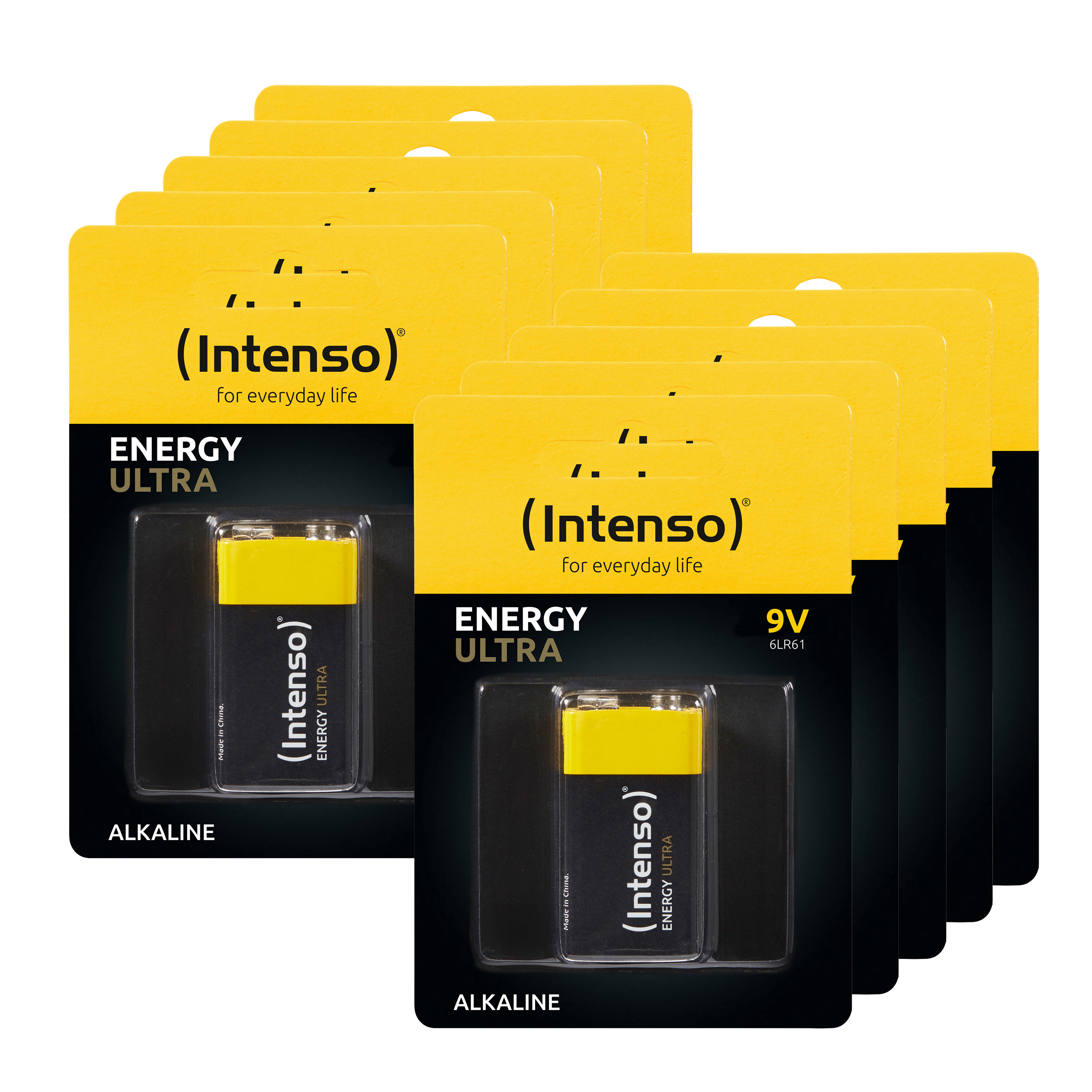 INTENSO 7501451MP Manganese  LRR61 Alkaline Batterie, Alkaline, 9 Volt, 560 mAh 10
