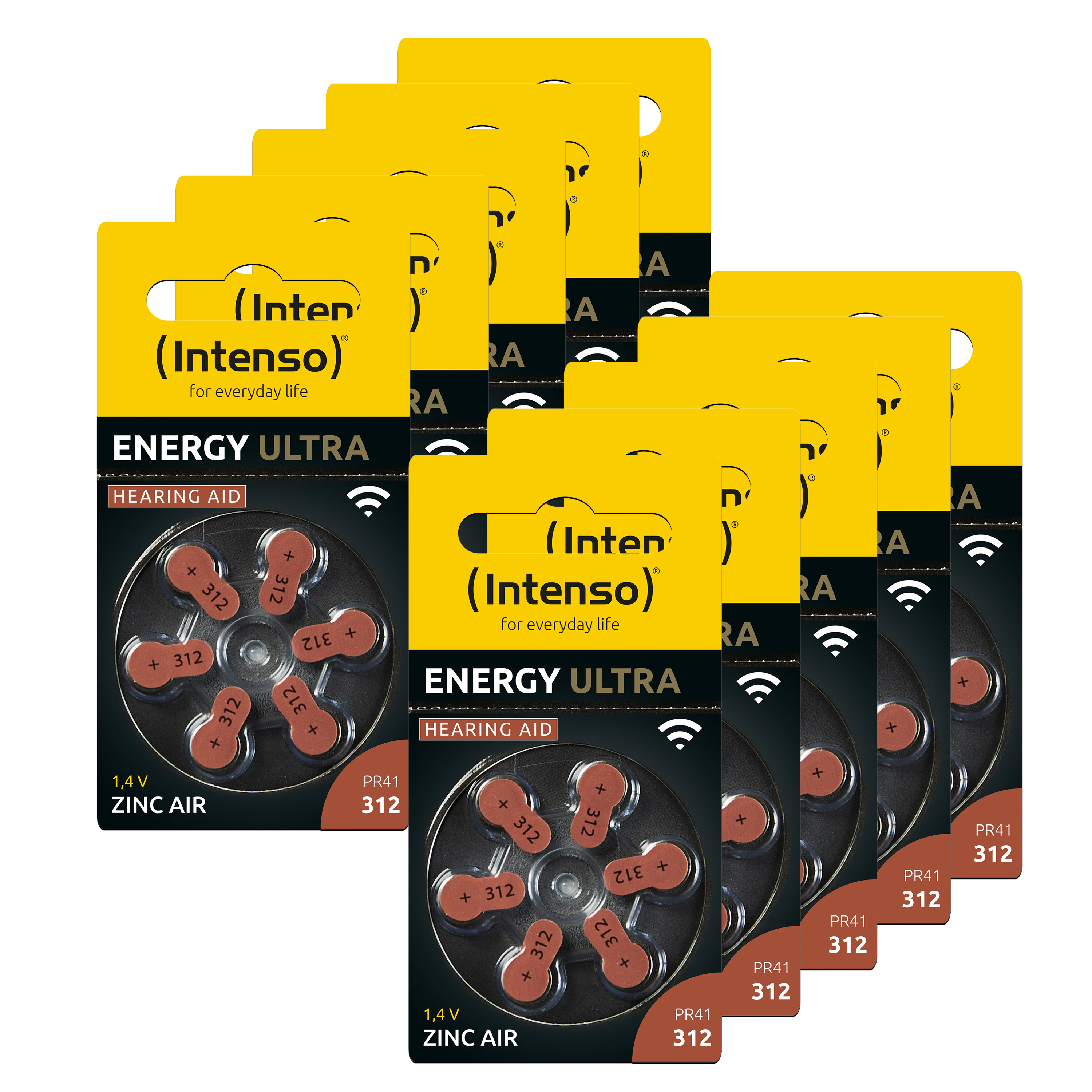 INTENSO 7504436MP PR41 - 312 Hörgeräte Batterie, 1.45 Volt, 148 mAh 60